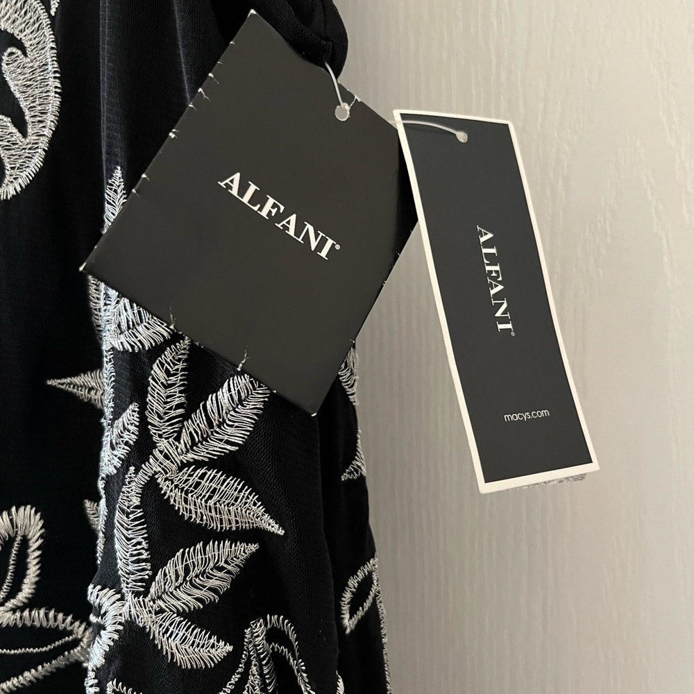 Alfani NWT black asymmetrical top - Picture 5 of 7